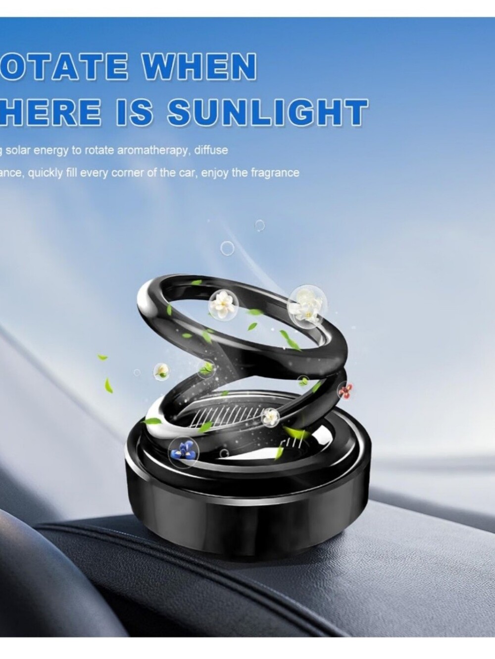Solar Rotating Car Air Freshener - Picture 4 of 6